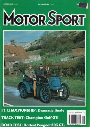 MOTOR SPORT 1989 DEC - GOLF GTi, PEUGEOT 205 GTI 1.9, COSWORTH V8